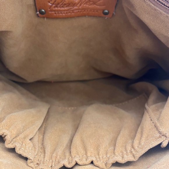 Vintage Patricia Nash Praga Flap Genuine Red Leather Crossbody Bag Purse - Picture 9 of 9